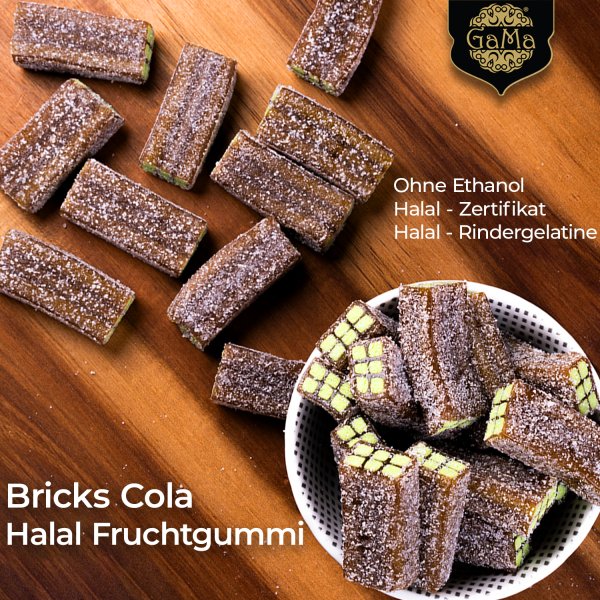Bricks Cola 500g Halal Fruchtgummi fruchtiger Geschmack
