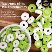 Fizzy Apple Rings 500g Halal Fruchtgummi fruchtiger...