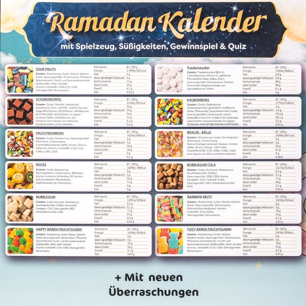 Ramadan Kalender - mint - gold - Papierdrachen in 2023